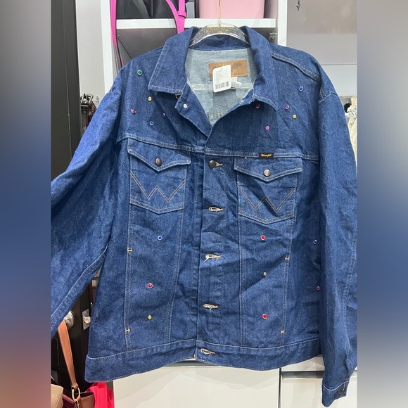 Vintage Remade Wranglers® Rhinestone Denim Jacket. - Picture 1 of 4